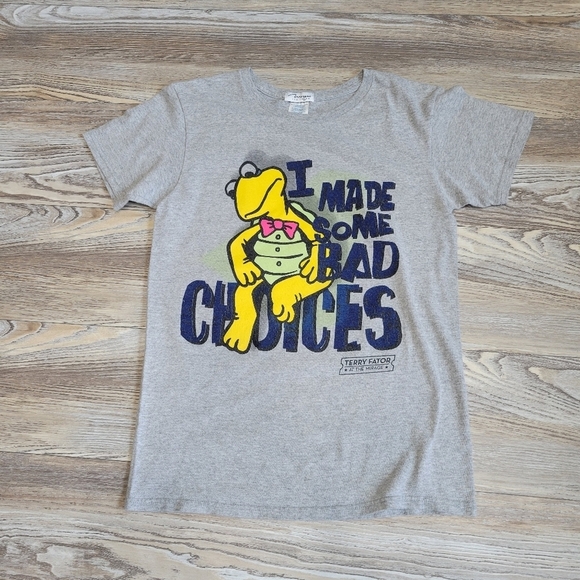 Terry Factor logo shirt Size Small gray - Picture 7 of 7